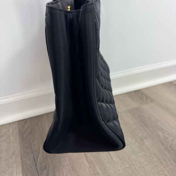 My Flat in London Quilted Purse Black & Gold Rhinestone Queen Bee Tote Bag MFIL - Picture 7 of 9